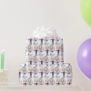 Wedding Bride And Groom Wrapping Paper