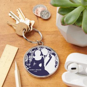 Wedding Bride and Groom you choose Colour Key Chai Ring