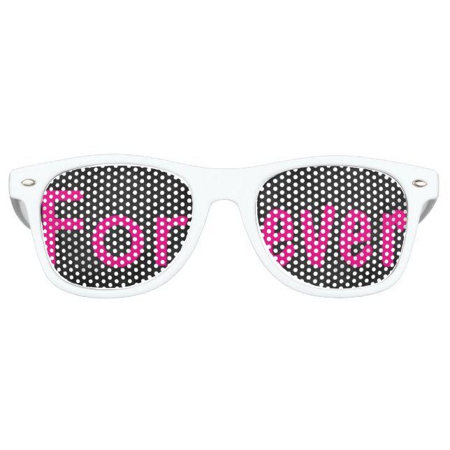 Wedding, Bride, Bachelorette, Forever, Favours 80' Retro Sunglasses (Front)