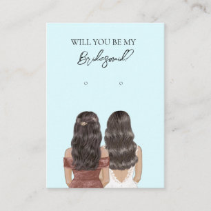 Wedding Bride Bridesmaid Earring Display Card