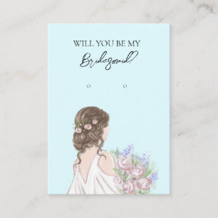 Wedding Bride Bridesmaid Earring Display Card