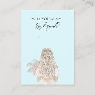 Wedding Bride Bridesmaid Earring Display Card