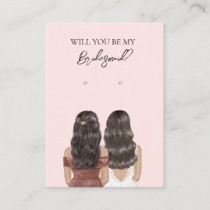 Wedding Bride Bridesmaid Earring Display Card
