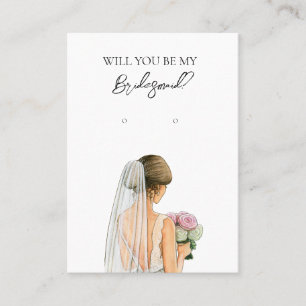 Wedding Bride Bridesmaid Earring Display Card