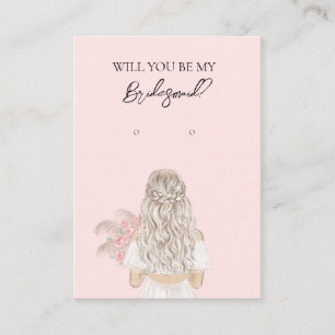 Wedding Bride Bridesmaid Earring Display Card
