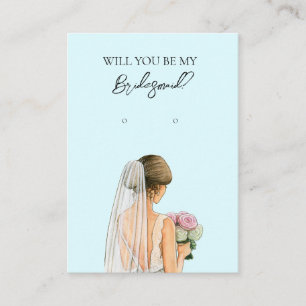 Wedding Bride Bridesmaid Earring Display Card