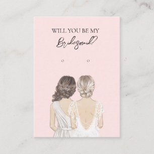 Wedding Bride Bridesmaid Earring Display Card