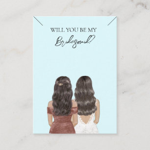 Wedding Bride Bridesmaid Necklace Display Card