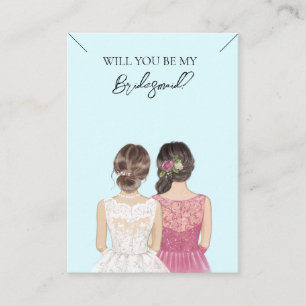 Wedding Bride Bridesmaid Necklace Display Card