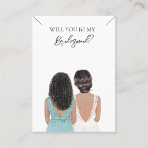 Wedding Bride Bridesmaid Necklace Display Card