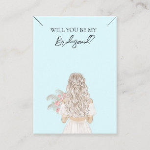 Wedding Bride Bridesmaid Necklace Display Card