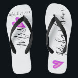 Wedding Bride Flip Flops Personalised Date Name<br><div class="desc">This design was created through digital art. It may be personalised by clicking the customise button and changing the colour, adding a name, initials or your favourite words. Contact me at colorflowcreations@gmail.com if you with to have this design on another product. Purchase my original abstract acrylic painting for sale at...</div>
