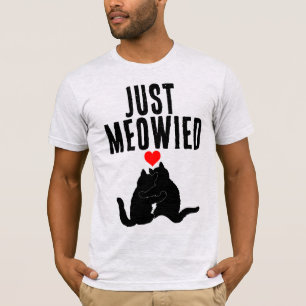 WEDDING BRIDE GROOM CAT T-shirts