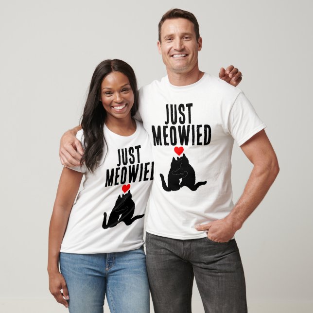WEDDING BRIDE GROOM CAT T-shirts (Unisex)