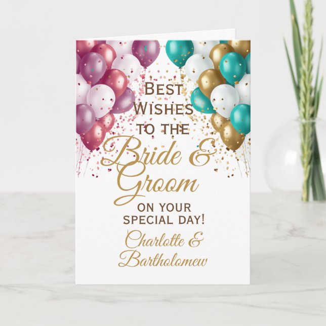 Wedding Bride & Groom Congratulations Card (Front)