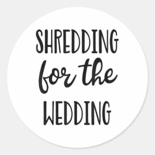 Wedding Bride Groom Gym Training Workout _1  Classic Round Sticker