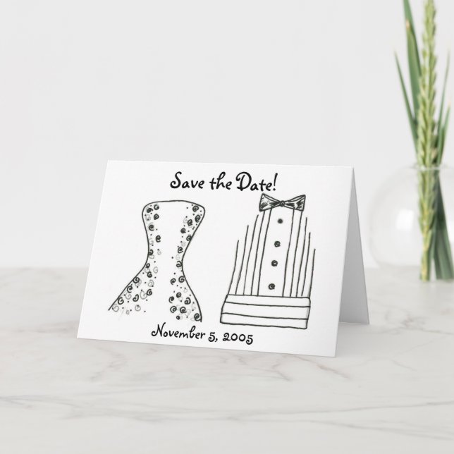Wedding, Bride, Groom, Save the Date Announcement (Front)