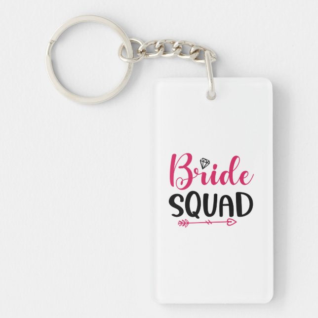 Wedding Bride Squad Key Ring (Front)