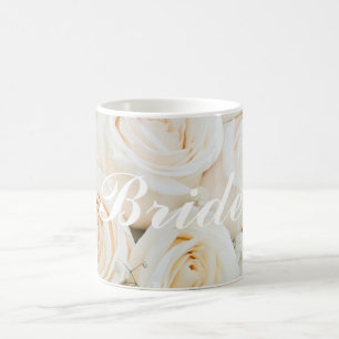 Wedding Bride To Be Mug With White Roses