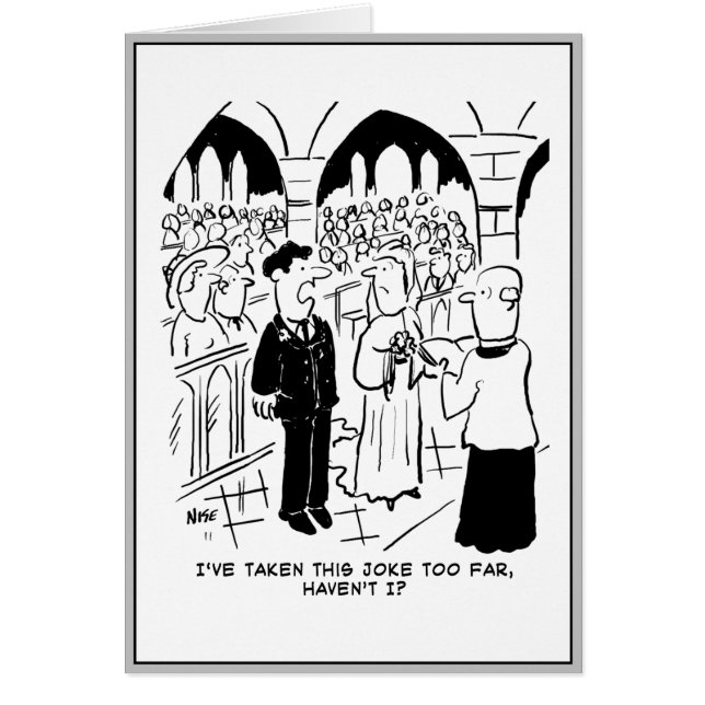 Wedding - Bridegroom Practical Joke Cartoon (Front)