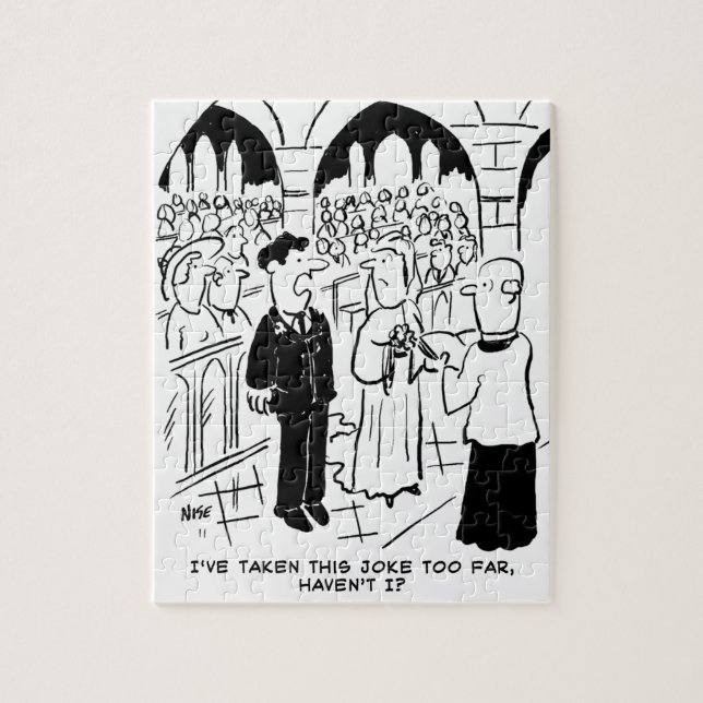 Wedding - Bridegroom Practical Joke Cartoon Jigsaw Puzzle (Vertical)
