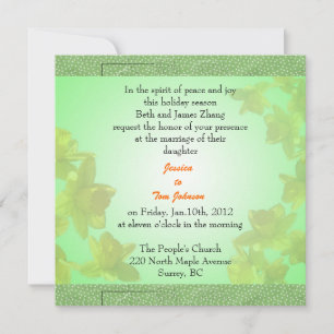 wedding, bride's parents invitation