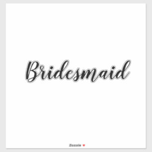 Wedding Bridesmaid 2023 Simple Custom Text Minimal