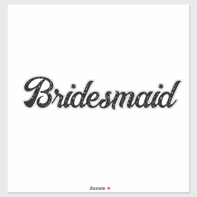 Wedding Bridesmaid 2024 Simple Custom Elegant Cute (Sheet)