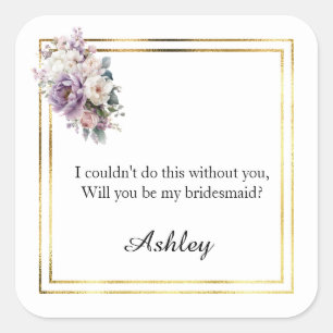 Wedding Bridesmaid Gift Stickers