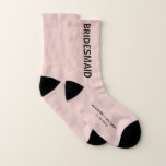Wedding Bridesmaid Personalised Blush Pink Socks<br><div class="desc">A fun personalised wedding favour gift for your bridesmaids. You can personalise these souvenir keepsake blush pink socks with your first names and wedding date.</div>
