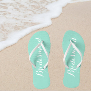 Wedding Bridesmaid Trendy Seafoam Jandals