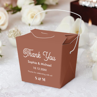 Wedding Brown Terracotta Bride Groom  Favour Box