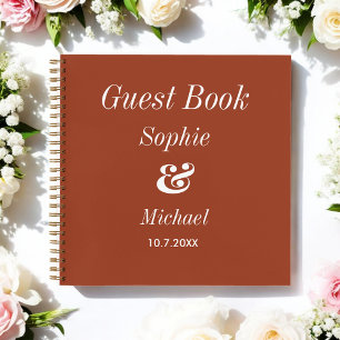Wedding Brown Terracotta Guest Book