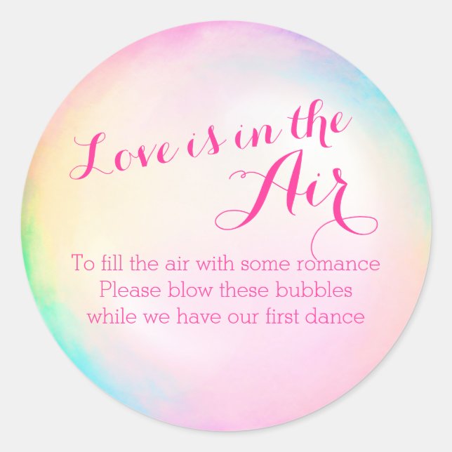 Wedding Bubbles Bottle stickers label (Front)