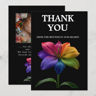 🌈 Wedding budget with photo Thank You Card