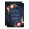 Wedding Burgundy Floral Blue Wood Geometric Gold