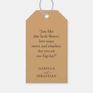 Wedding Burly Wood Sand Lavender Touch Gift Tags