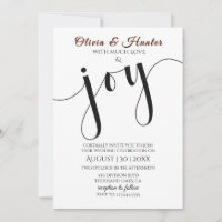 Wedding, Burnt Orange, Modern, Typography, Script,