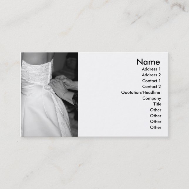 Wedding Business Card (Front)