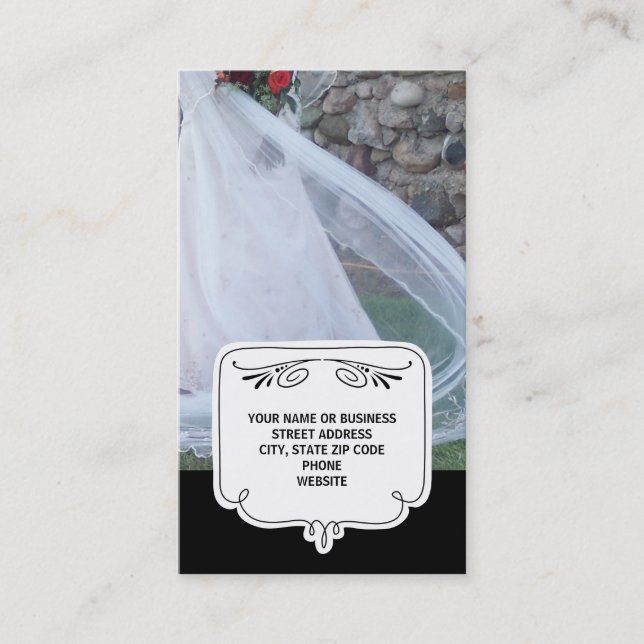 Wedding Business Cards {Black} (Front)