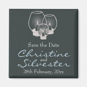 Wedding By Candlelight, save the date Magnet