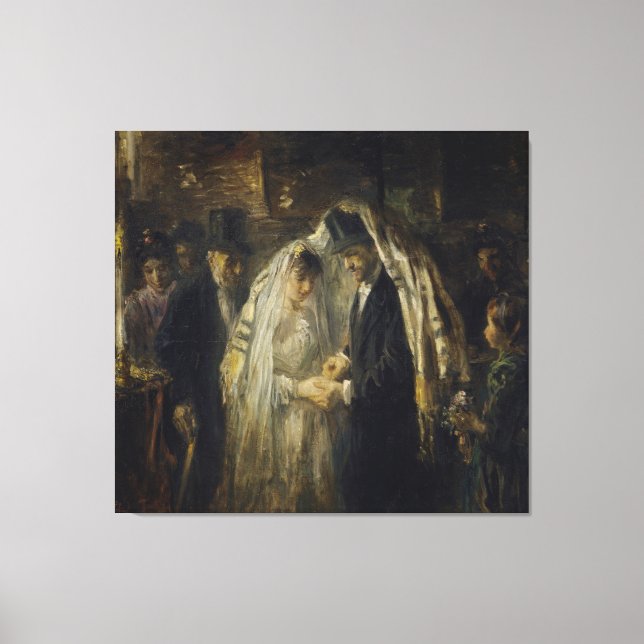 Wedding , by Jozef Israëls Canvas Print (Front)