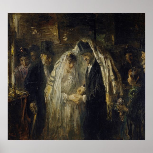 Wedding , by Jozef Israëls Poster (Front)