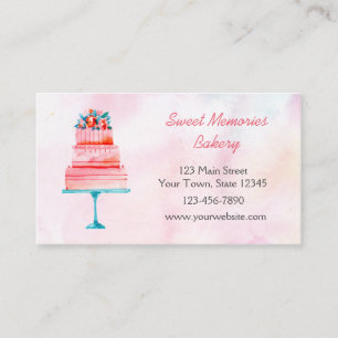 Wedding Cake Bakery Business Card