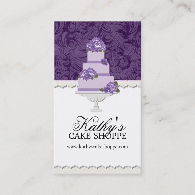 Wedding Cake Bakery Business Cards (Front)