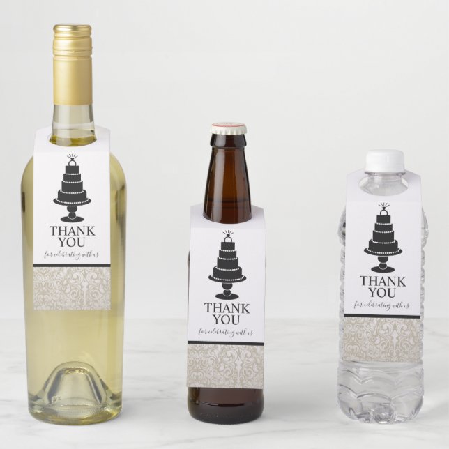Wedding Cake Bottle Tag (In Situ)