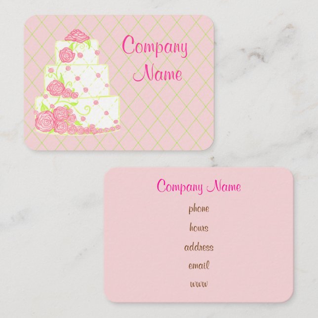 Wedding Cake Business Card (Front/Back)