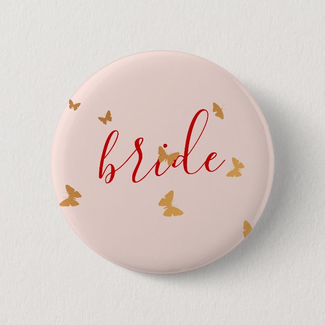 Wedding Cake Butterflies 6 Cm Round Badge (Front)