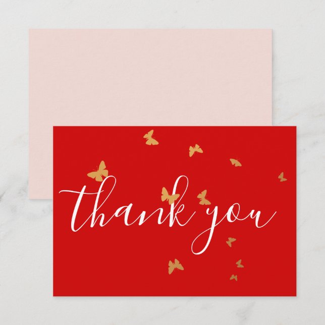 Wedding Cake Butterflies RSVP Card (Front/Back)