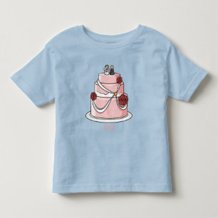 Wedding cake cartoon illustration  toddler T-Shirt